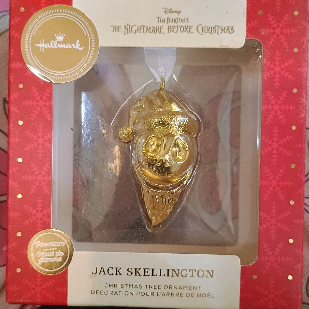 Hallmark Gold Jack Skellington Christmas Ornament